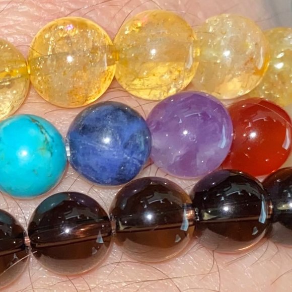 7 Stone Chakra bracelet - 100% Genuine Precious Stones - Picture 3 of 3
